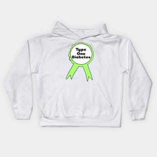 T1D Ribbon - Lime Green Kids Hoodie